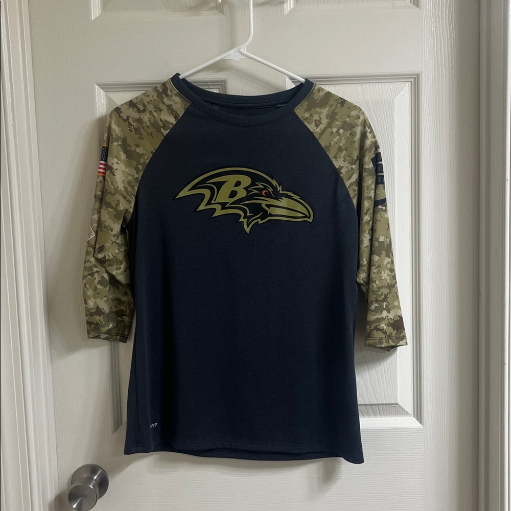 NFL Dri-FIT Onfield Apparel Shirt in Dark Gray Ravens military support top